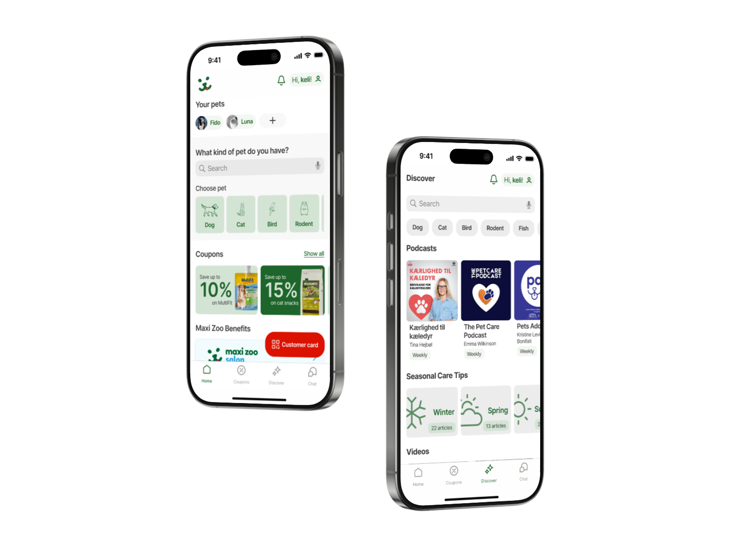 Maxi Zoo app mockup