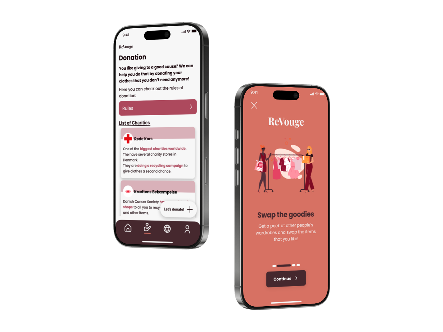 ReVouge app mockup