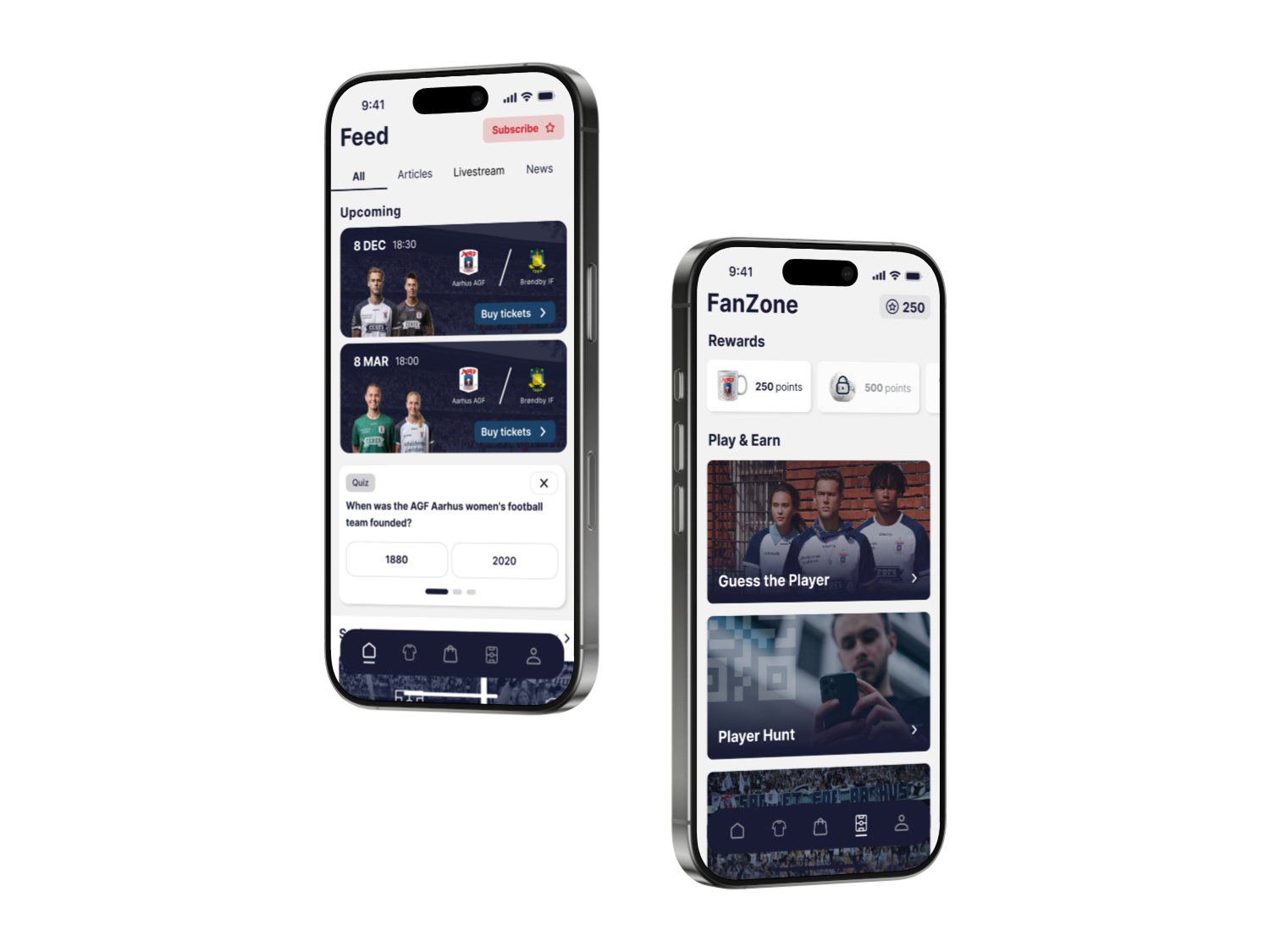 AGF app mockup
