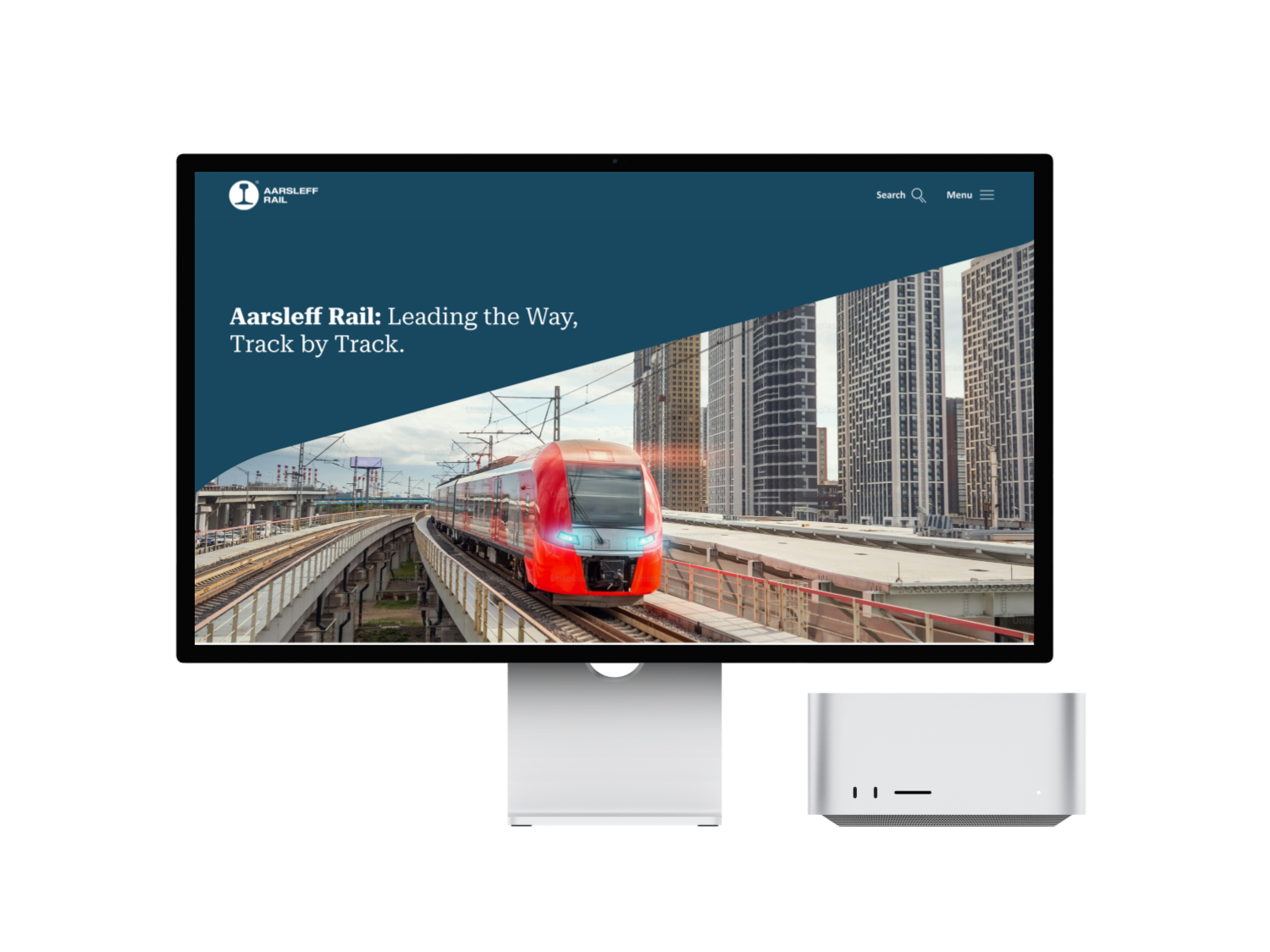 Aarsleff website mockup