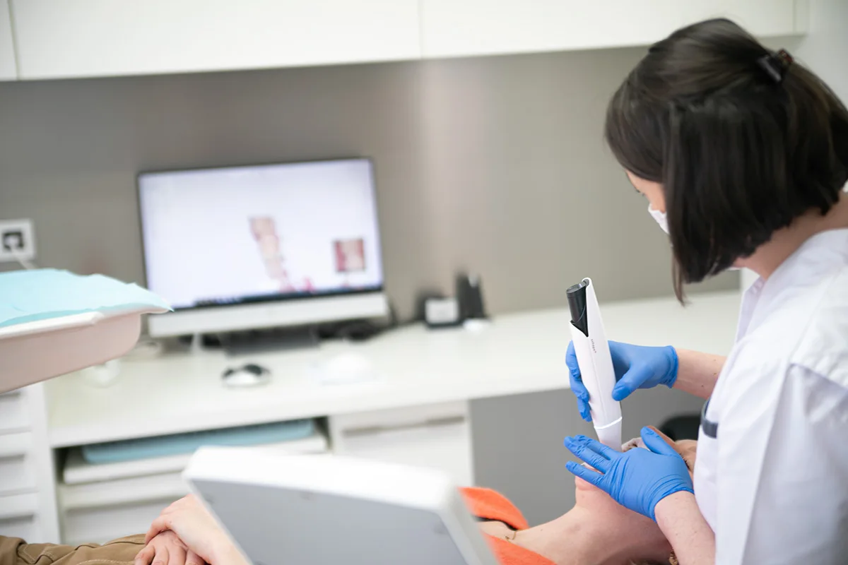 Intraoral dental scan of a patient