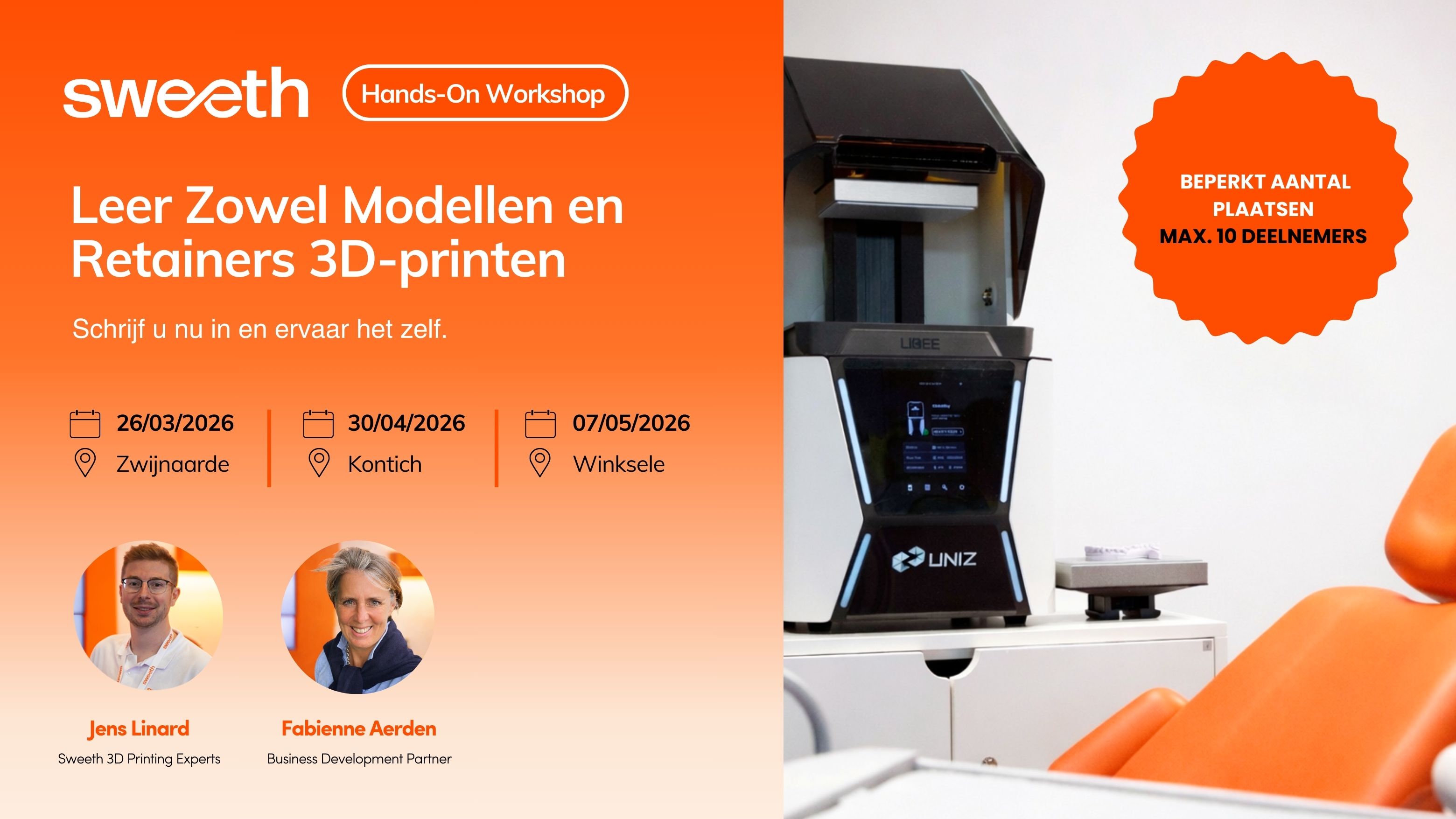 Sweeth Hands-On 3D Printing Workshop: Learn to 3D Print Models and Retainers