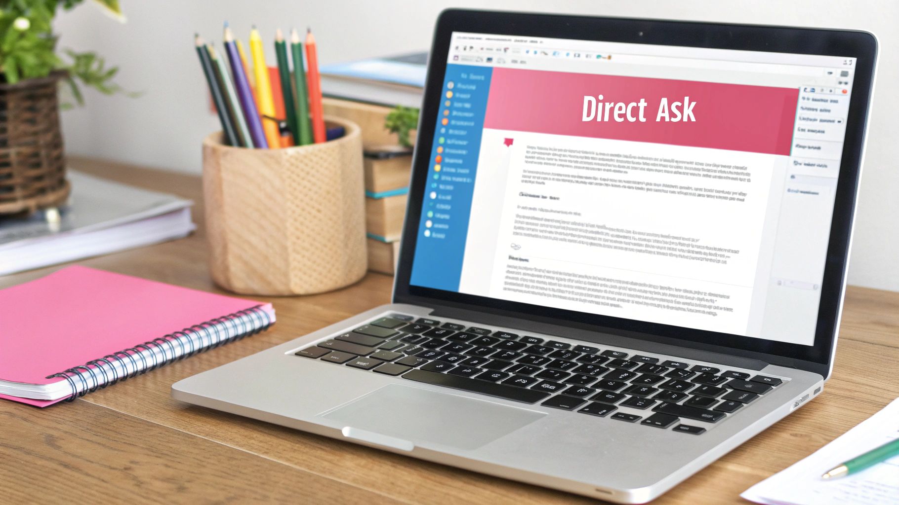 The Simple Direct Ask Template