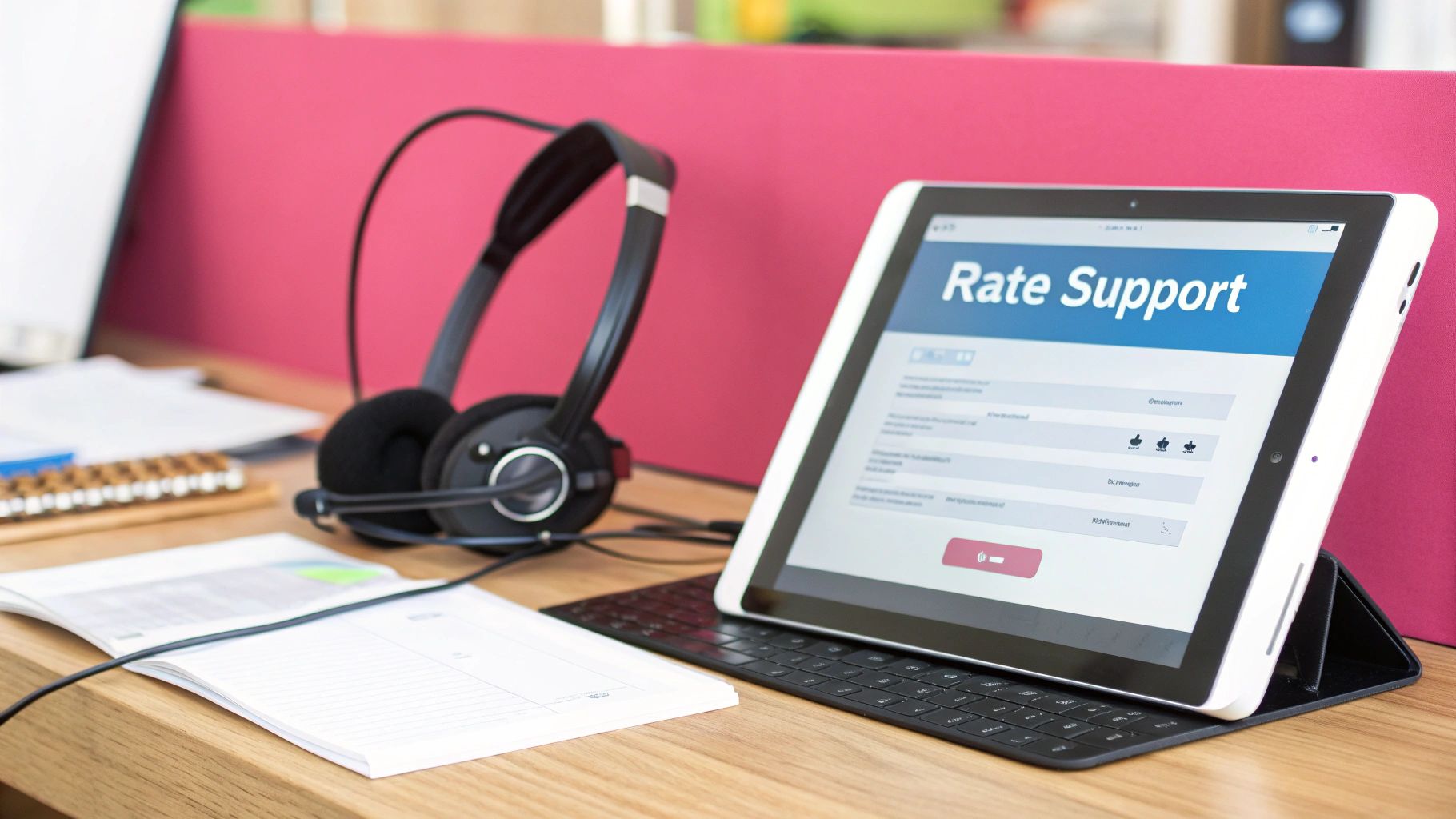 Infographic displaying key metrics for a Customer Service Experience Survey