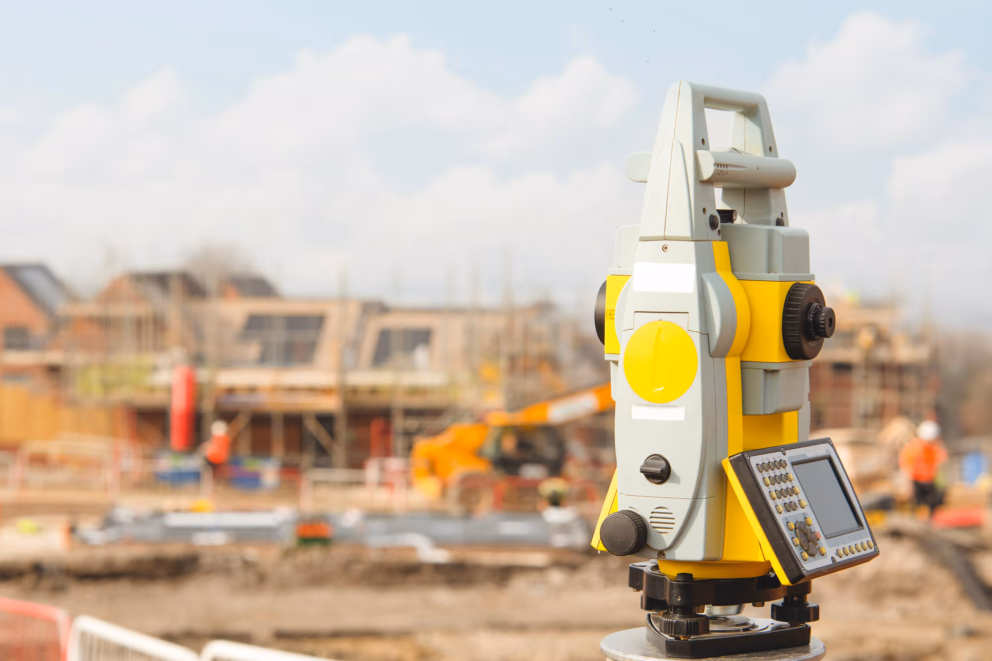 Planierraupe der Marke CAT beim Verteilen von Material auf einer steilen Straßenbaustelle im Gebirge.