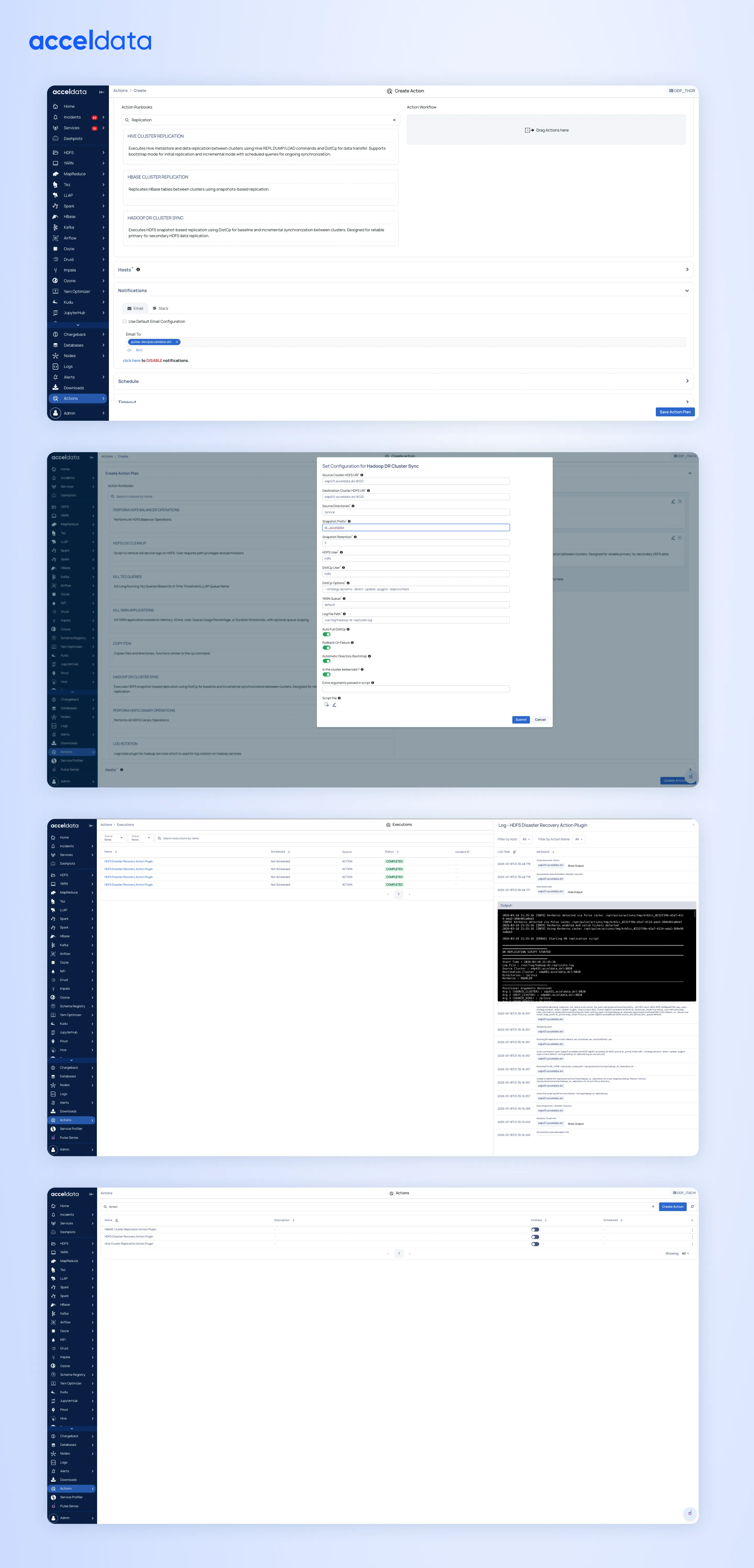 Acceldata Pulse - Disaster Recovery for Hadoop, Hive and Hbase