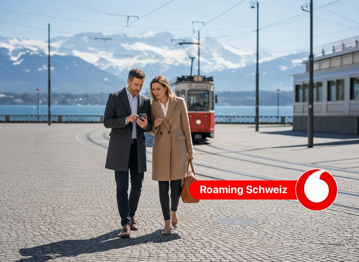 Vodafone Roaming in der Schweiz: EasyTravel-Tagessatz