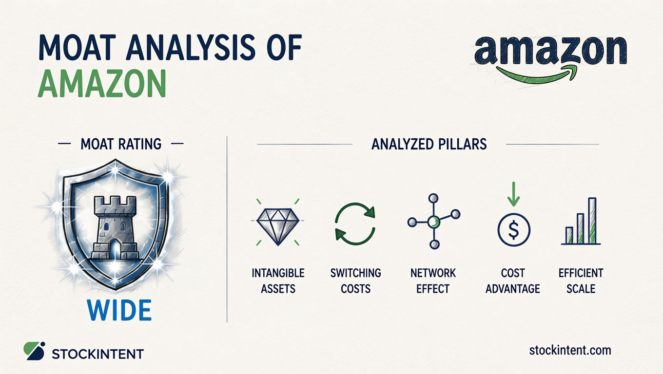 Amazon Economic Moat Analysis: Rating, Trend & Competitive Advantages