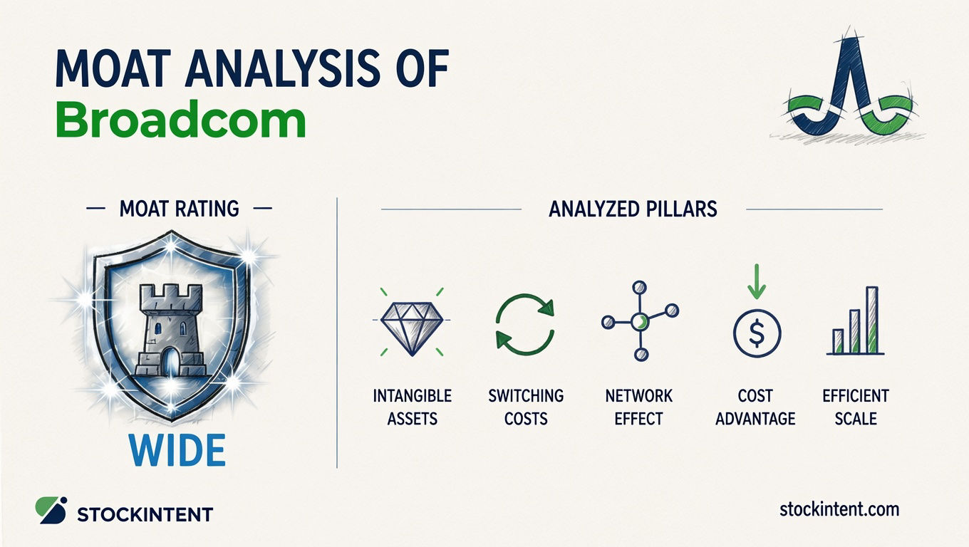 Broadcom Economic Moat Analysis: Rating, Trend & Competitive Advantages