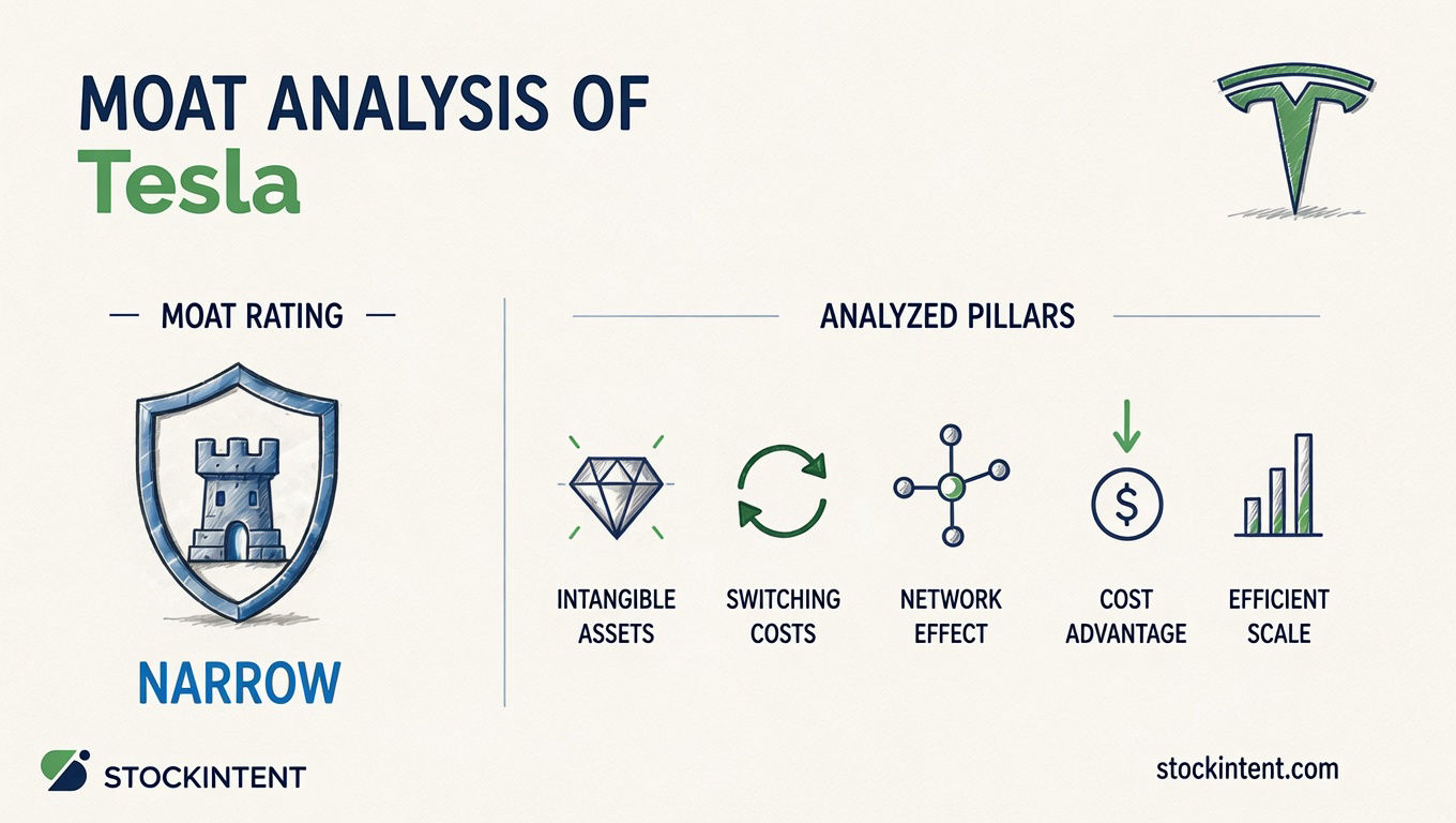 Tesla Economic Moat Analysis: Rating, Trend & Competitive Advantages