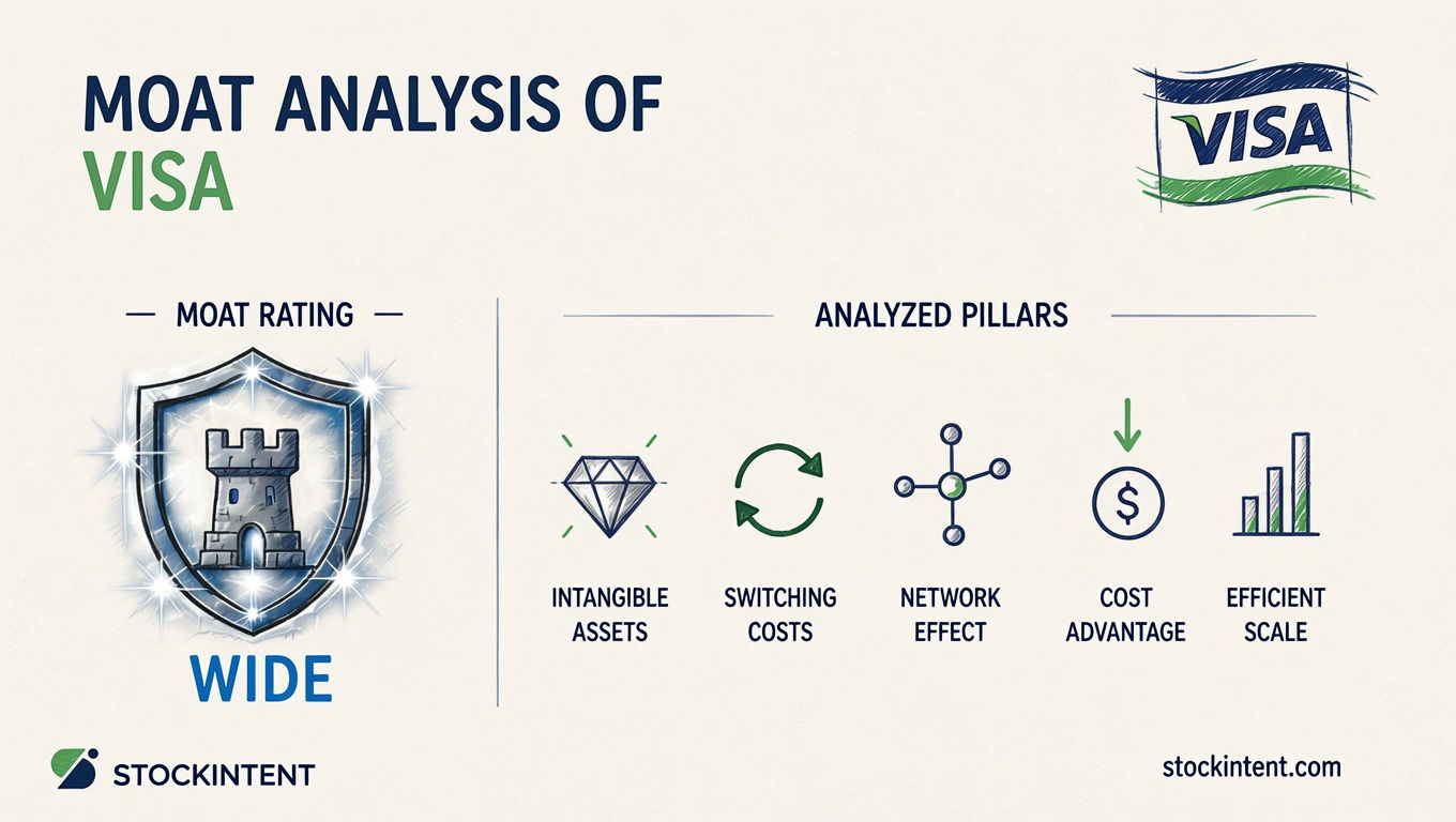 Visa Economic Moat Analysis: Rating, Trend & Competitive Advantages