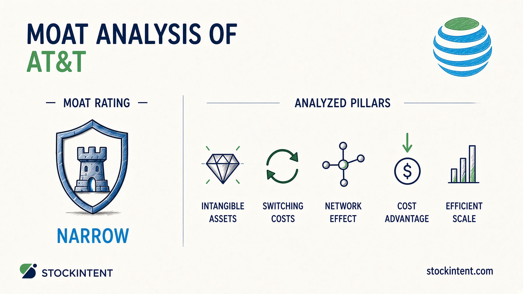 AT&T Economic Moat Analysis: Rating, Trend & Competitive Advantages