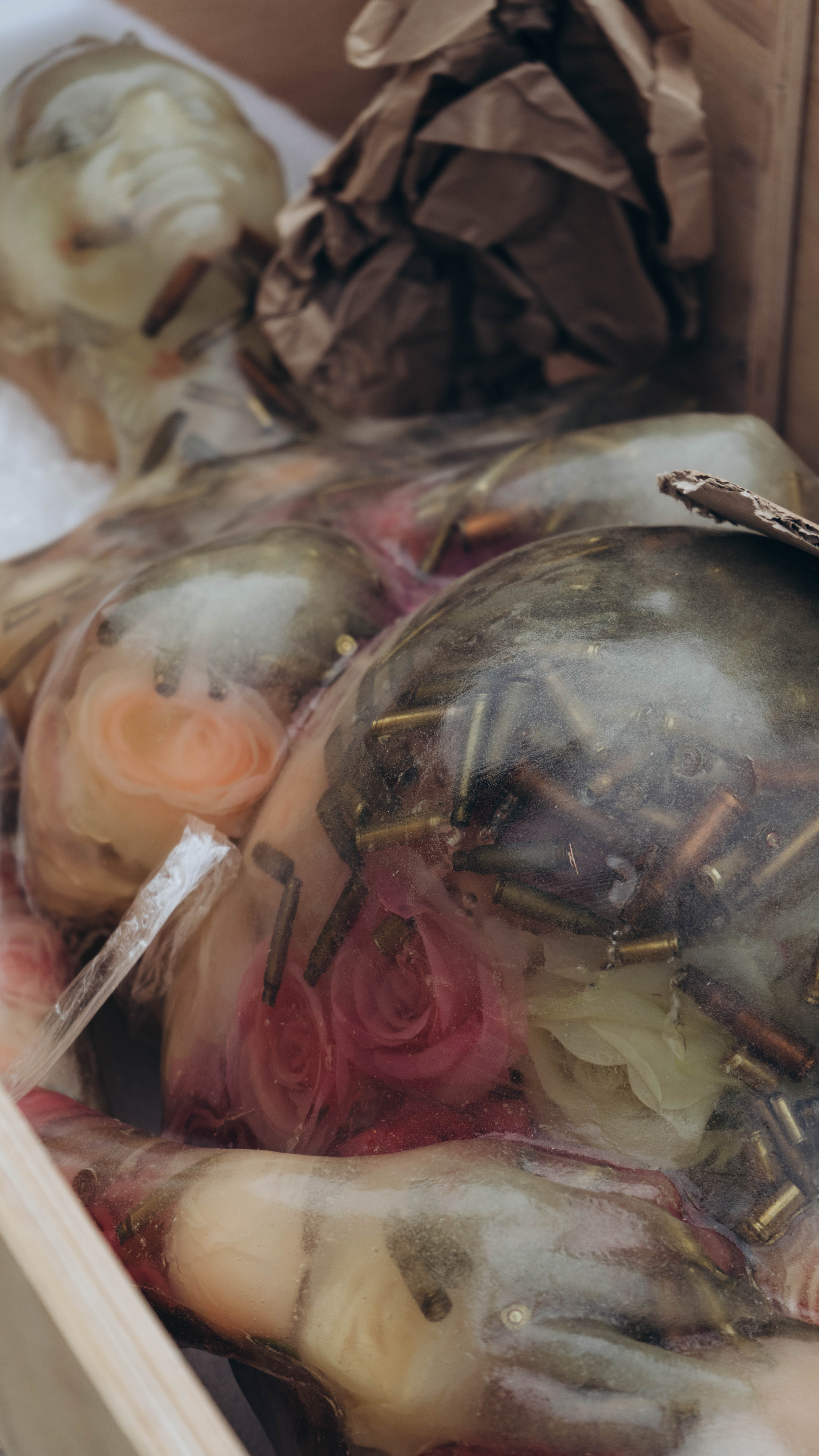  Pregnant Figure II. Roses and Shell Casings, 2024. Photo by Anastasiia Ovsiienko