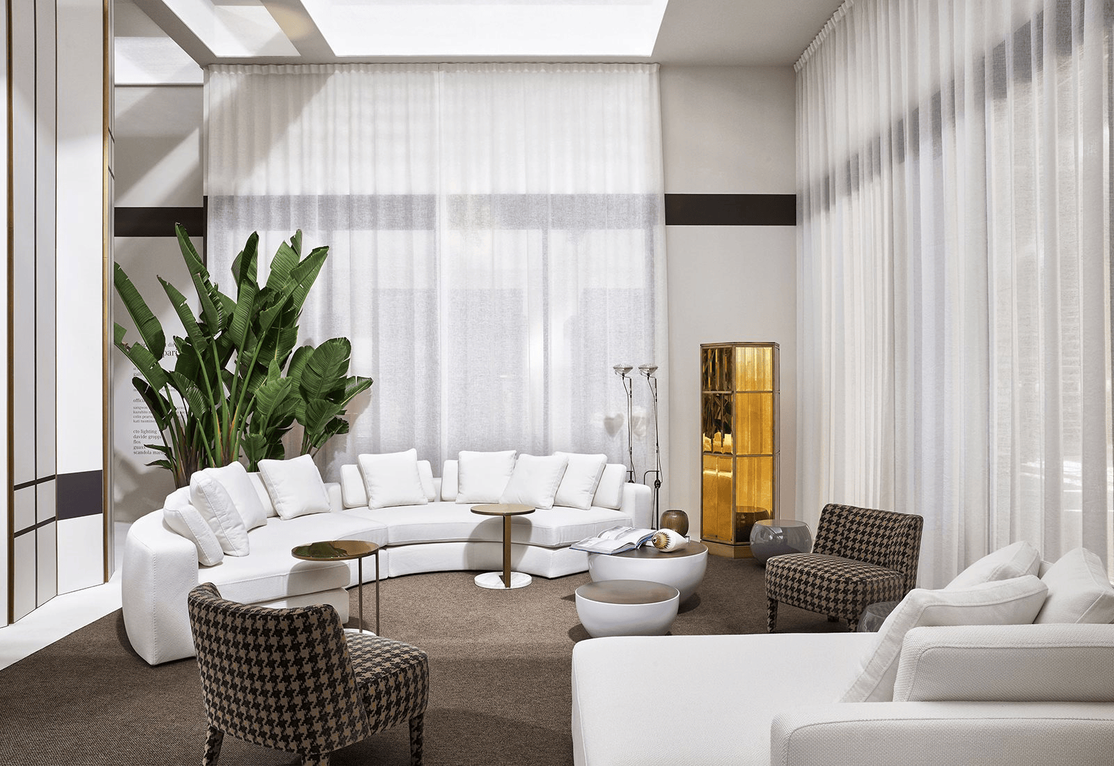 great plant integrated in living room 