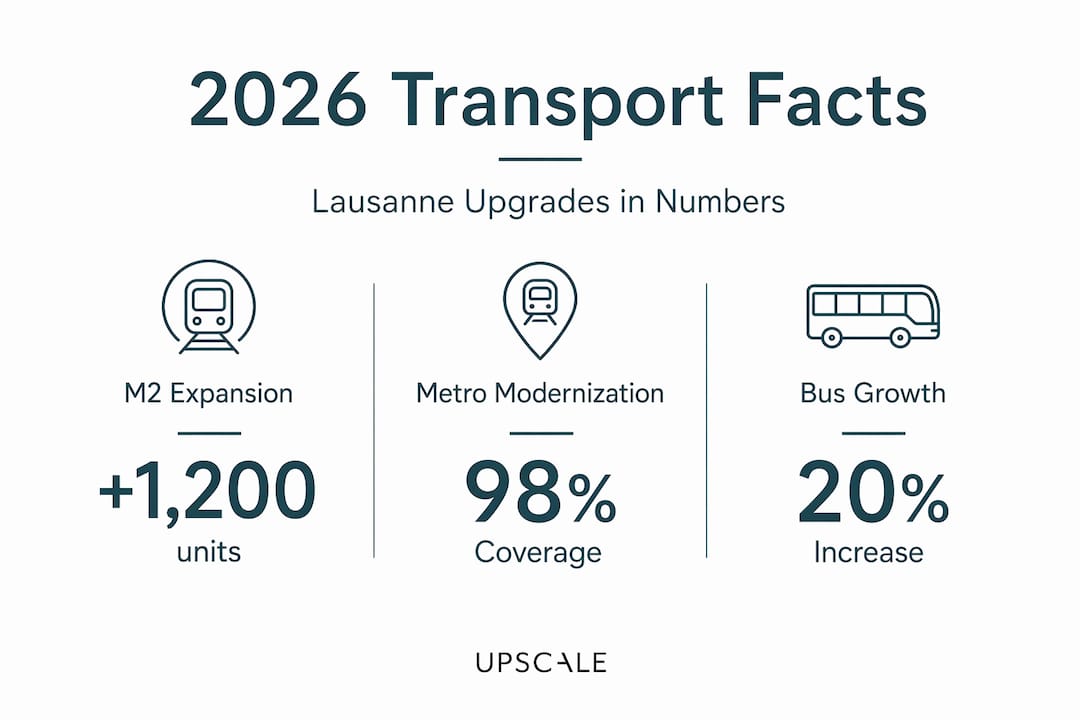 Transport infographic with numbers and highlights