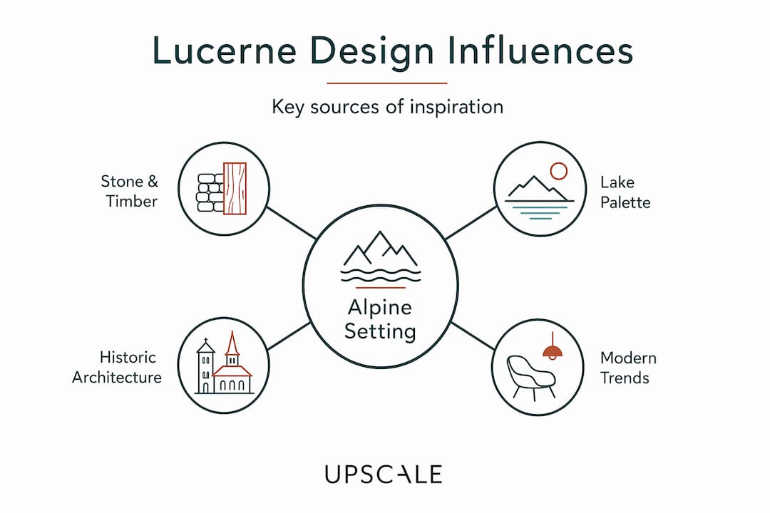 Hierarchy infographic showing Lucerne design influences