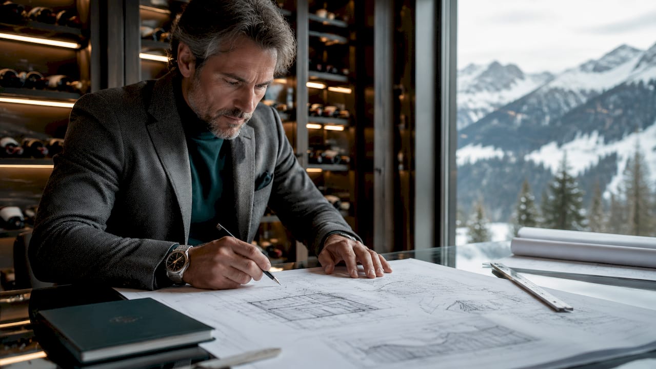 Individuelles Weinkeller-Design für Luxusimmobilien in Gstaad | Upscale Interiors