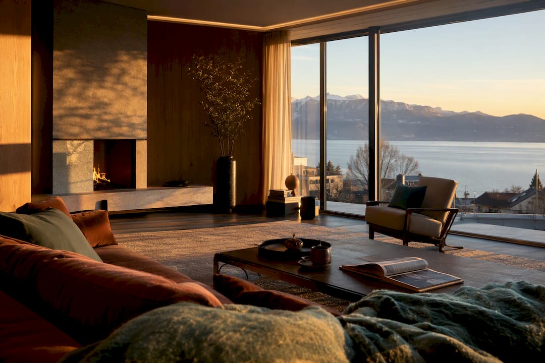 Penthouse Design That Frames the Lake Geneva View | Upscale Interiors