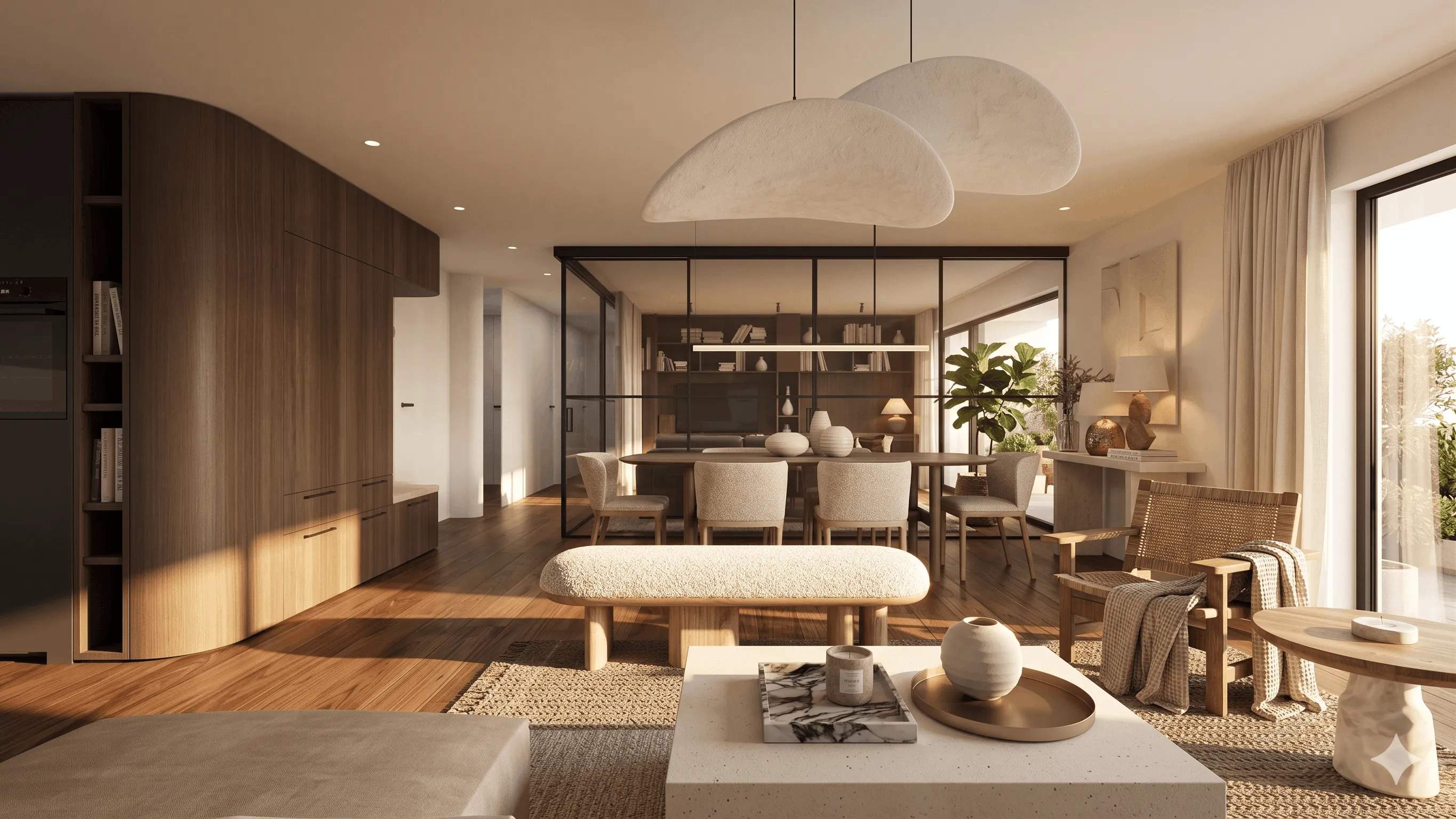 Zeitgenössisch Modern | Gehobenes Interieur