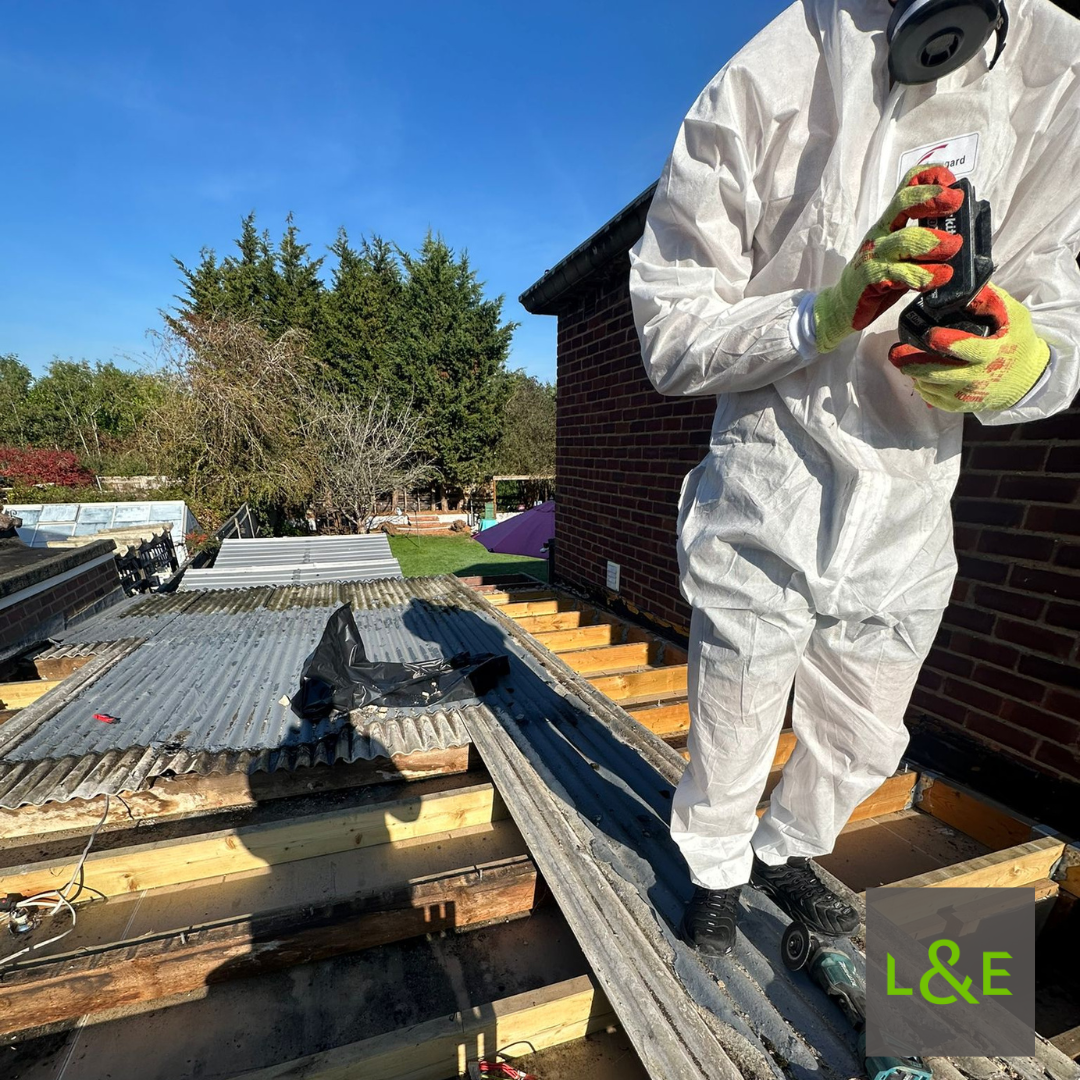 Professional removal of asbestos roof sheeting at a property in Maidenhead