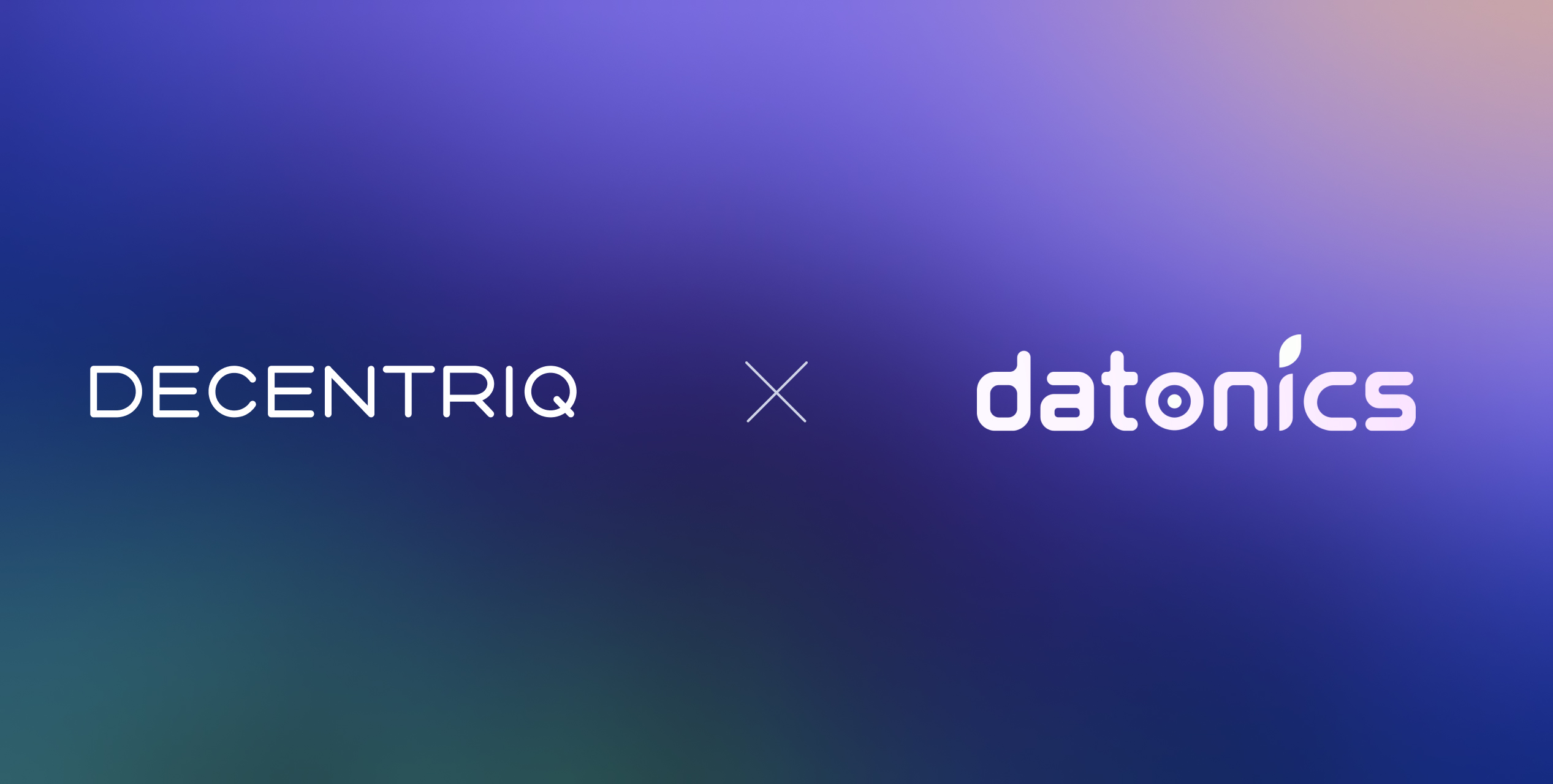 logos of both companies on a semi-transparent, colorful background