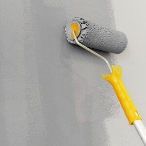 a painting with a white substance