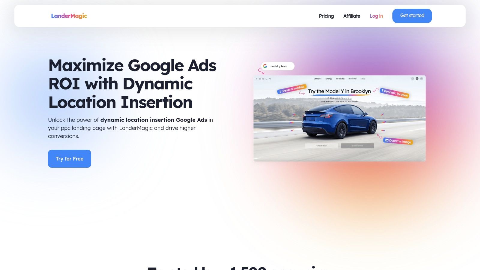 LanderMagic’s Dynamic Location Insertion feature for personalized landing pages