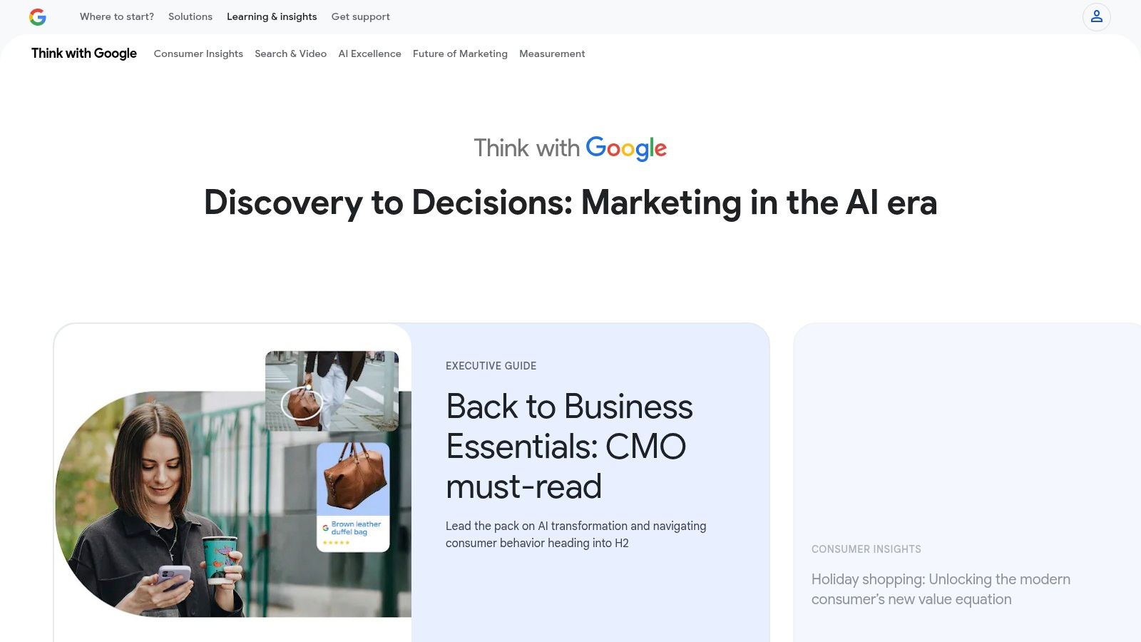 Think with Google (Creative Works, YouTube/Ads case studies)