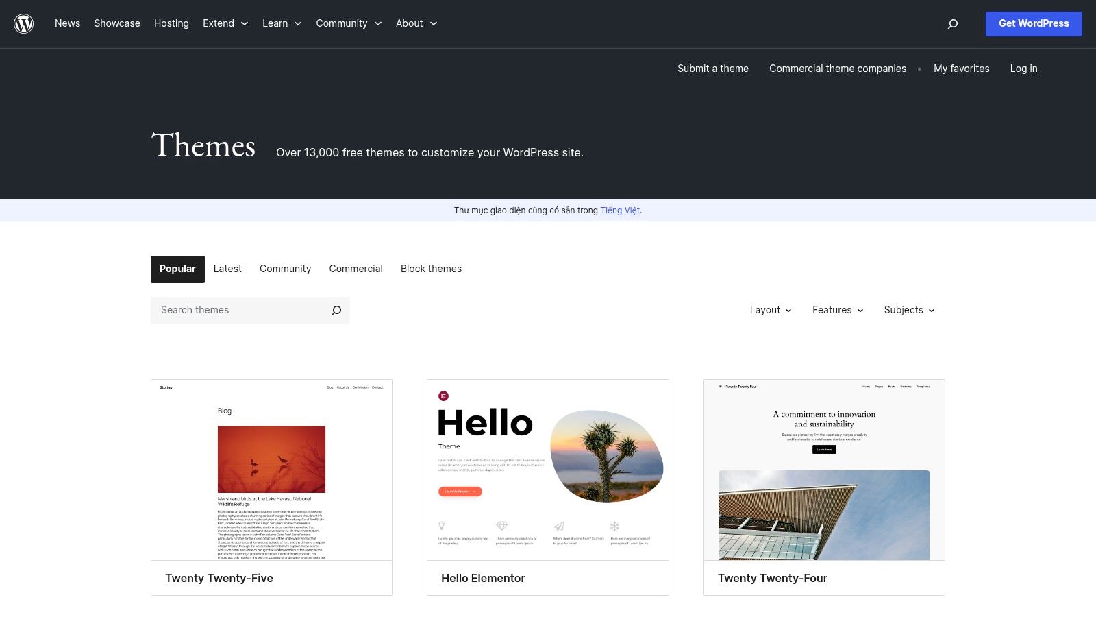 WordPress.org Theme Directory