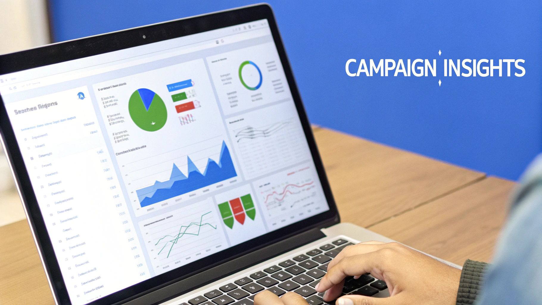 An abstract image representing data and analytics with charts and graphs.