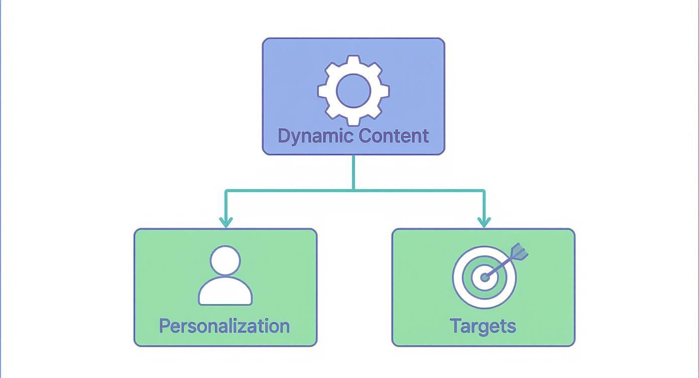 Infographic about dynamic content seo
