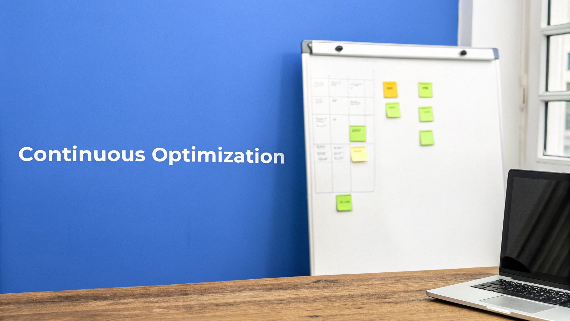 A strategic roadmap for A/B testing on a whiteboard, showing long-term optimization plans.