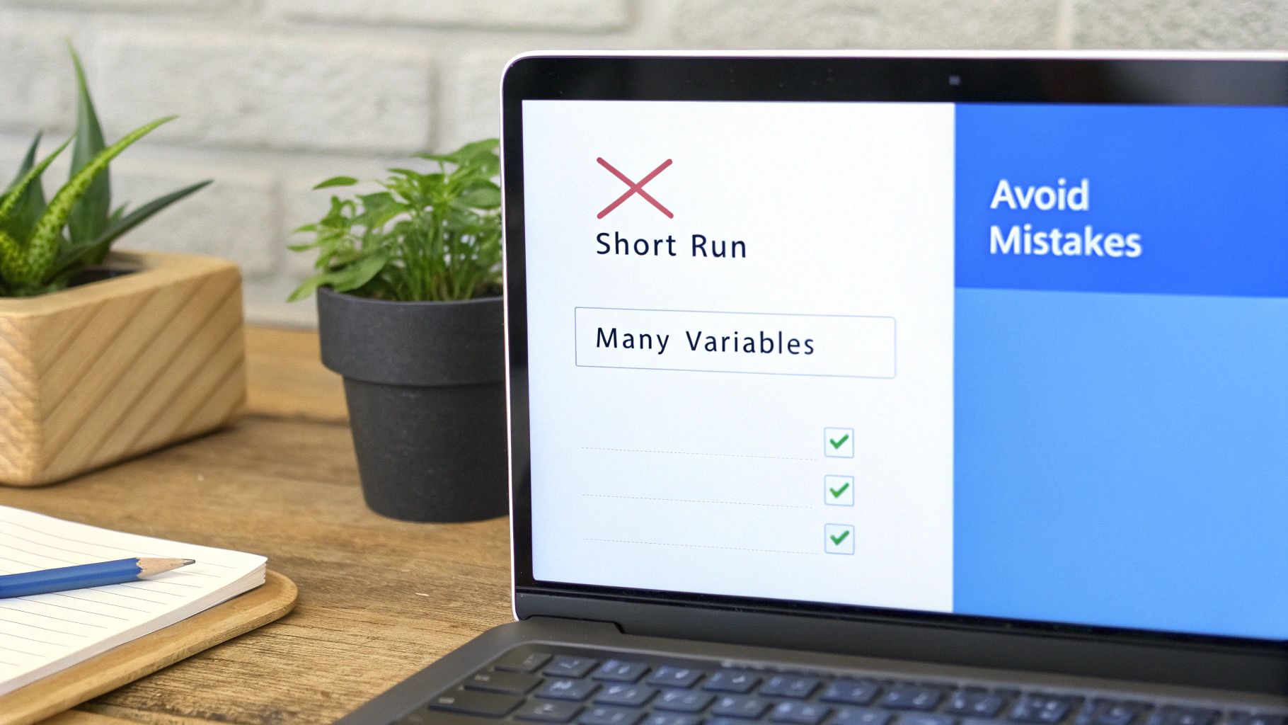 A sign with a red 'X' and a green checkmark, symbolizing right and wrong choices in A/B testing.