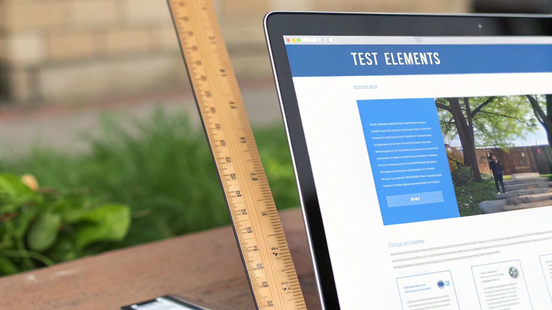 A bar chart and pie chart on a screen representing data analysis for A/B testing.