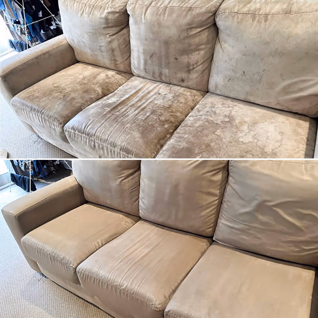 JAE Upholstery Cleaning before and after Couch cleaning