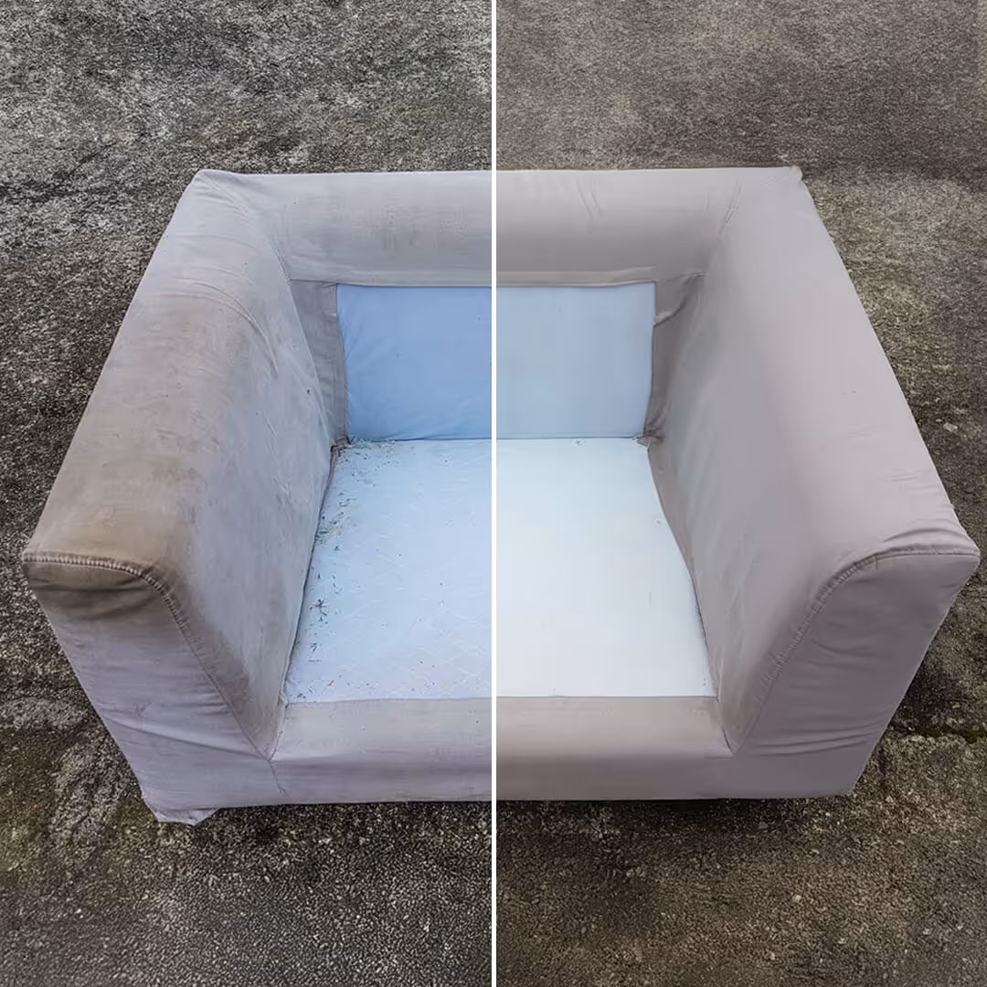 JAE Upholstery Cleaning before and after Chair cleaning