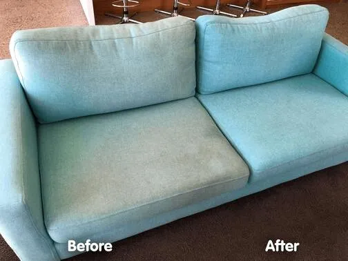 professional upholstery cleaning service before and after