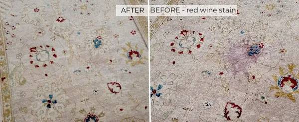 before and after wine stain