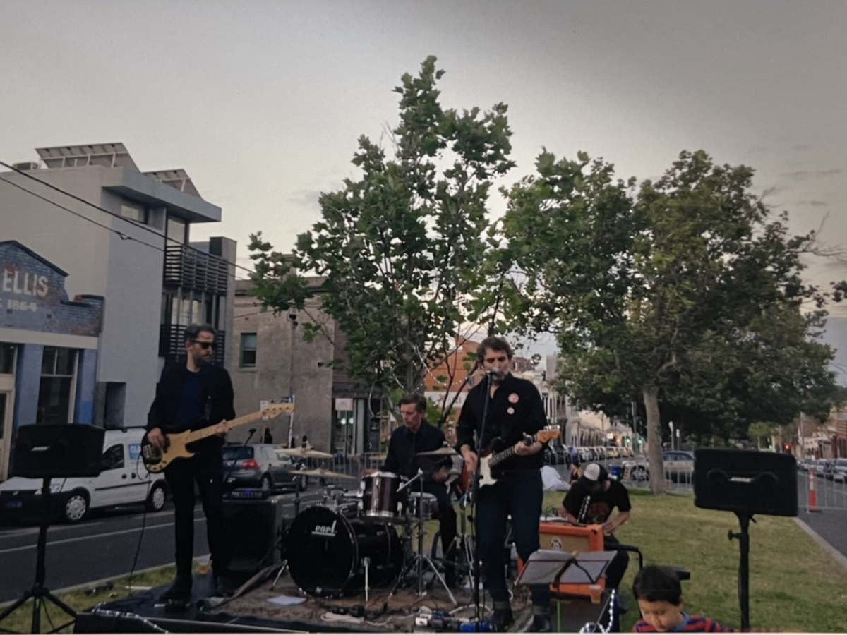 A woman picking up a brochure