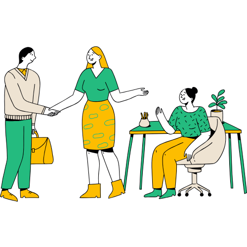 Interns at their internship in Tokyo