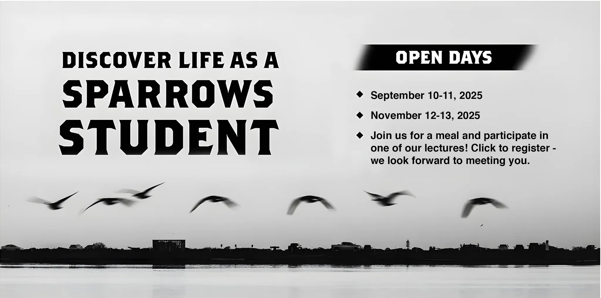 open day at sparrows college from september to november