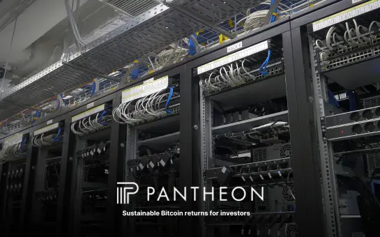 Bitcoin mining racks with cabling inside a high-density data centre