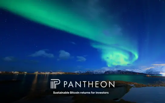 Aurora over Norway, representing Pantheon’s sustainable Bitcoin mining infrastructure