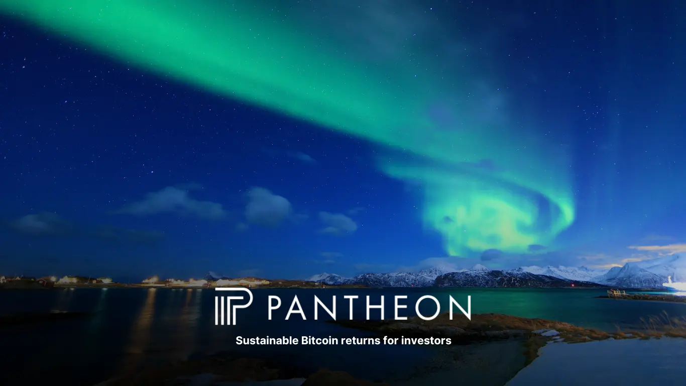 Aurora over Norway, representing Pantheon’s sustainable Bitcoin mining infrastructure