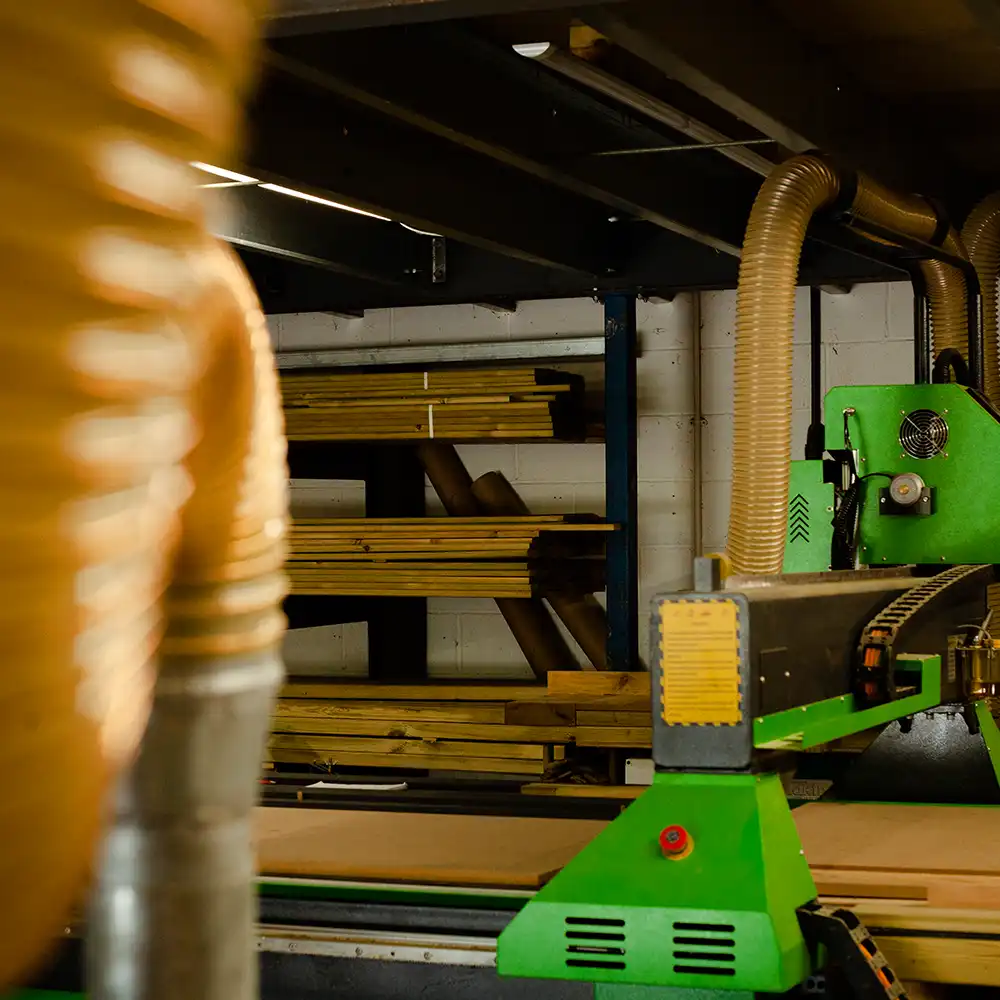 The ground floor of our Burnley based warehouse with our CNC machine