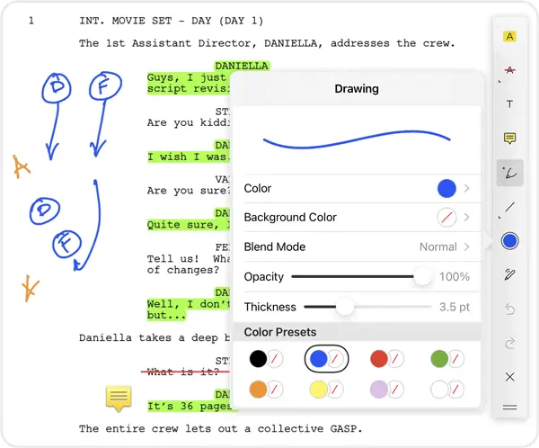 Script annotation software.