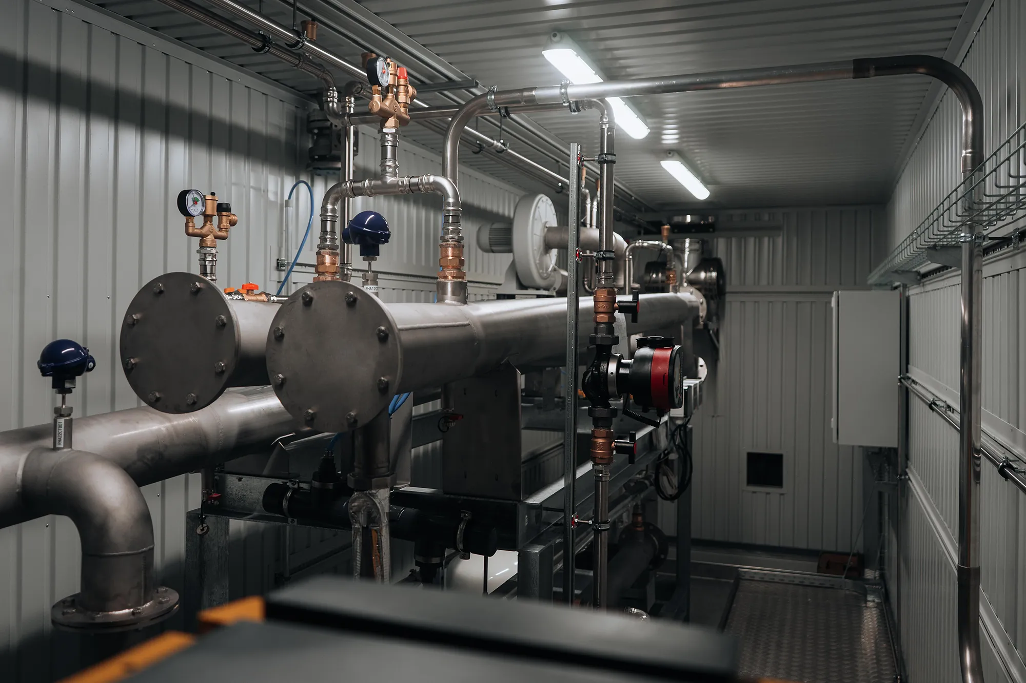 Unsere autarkize Pyrolyseanlage. GCU (Gas Conditioning Unit).