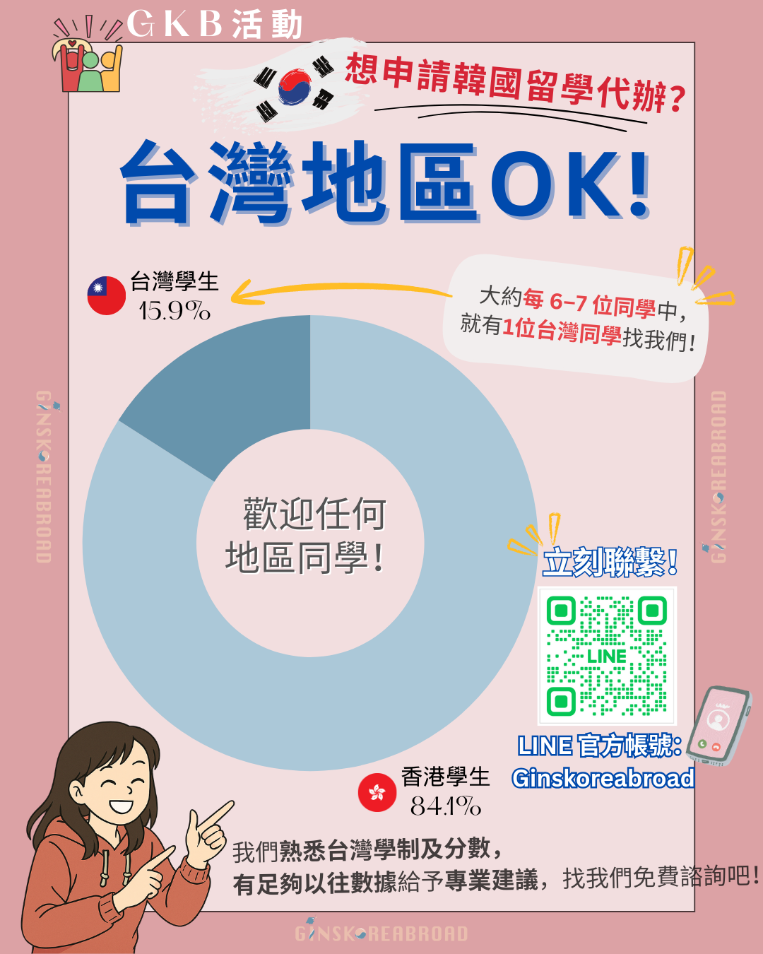 想申請韓國留學代辦？台灣同學也OK！
