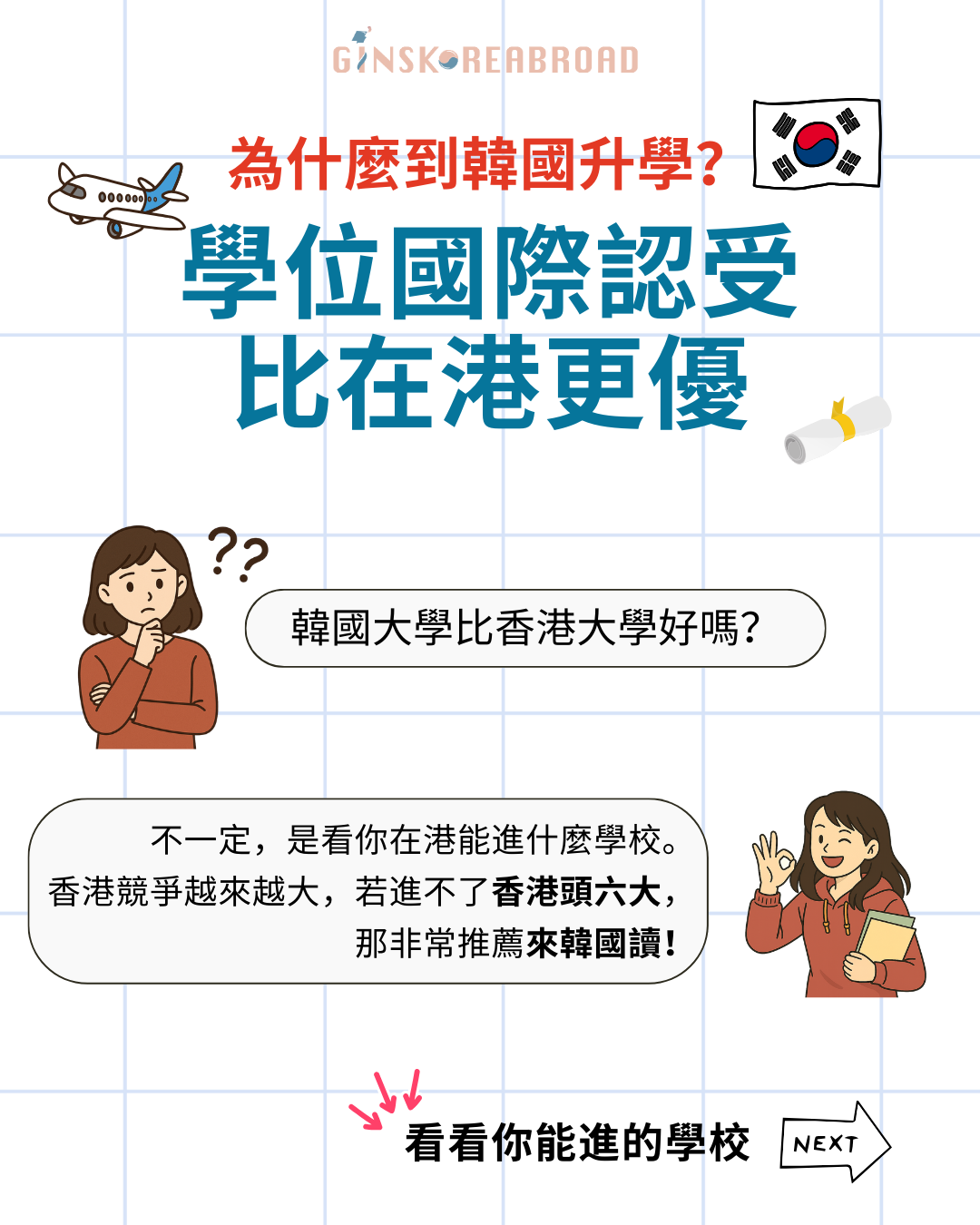 韓國大學比香港大學好嗎？