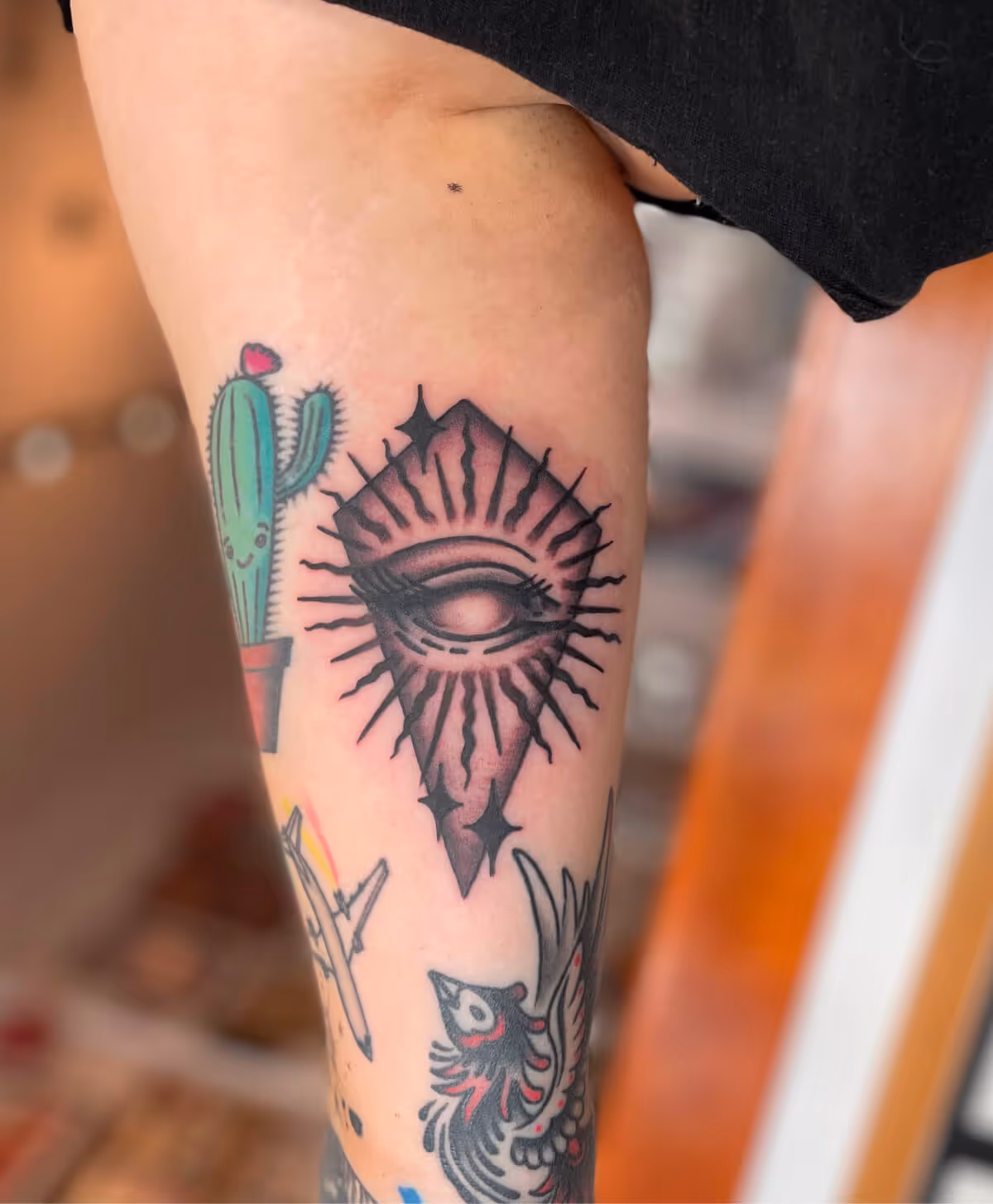 Third eye crystal by Brittany Quintero of Sweet Heart Tattoo.